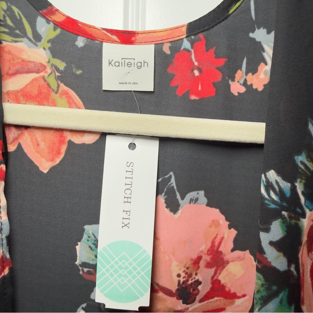 Kaileigh Medium Bryson Kimono Floral Multicolor Vibrant HT4458‎ Boho Stitchfix - Picture 6 of 7